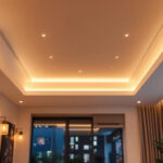 A photograph of a beautifully designed interior space featuring recessed led lights