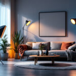 A photograph of a well-lit room showcasing various led light kits in use