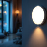 A photograph of a modern led sensor light in a stylish home setting