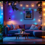 A photograph of a beautifully arranged scene featuring various led decorative lights in different settings