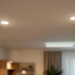 A photograph of a well-lit interior space showcasing various styles of recessed led lighting installations