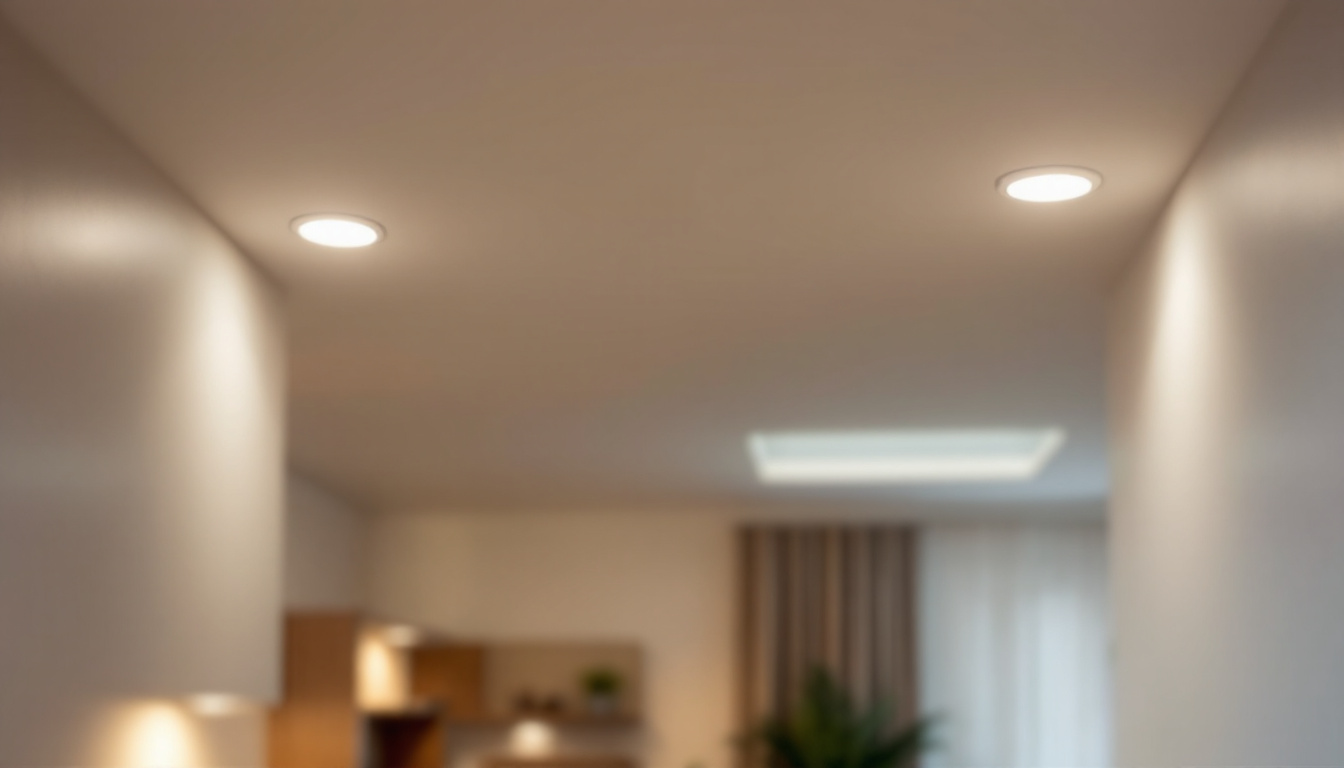 A photograph of a well-lit interior space showcasing various styles of recessed led lighting installations