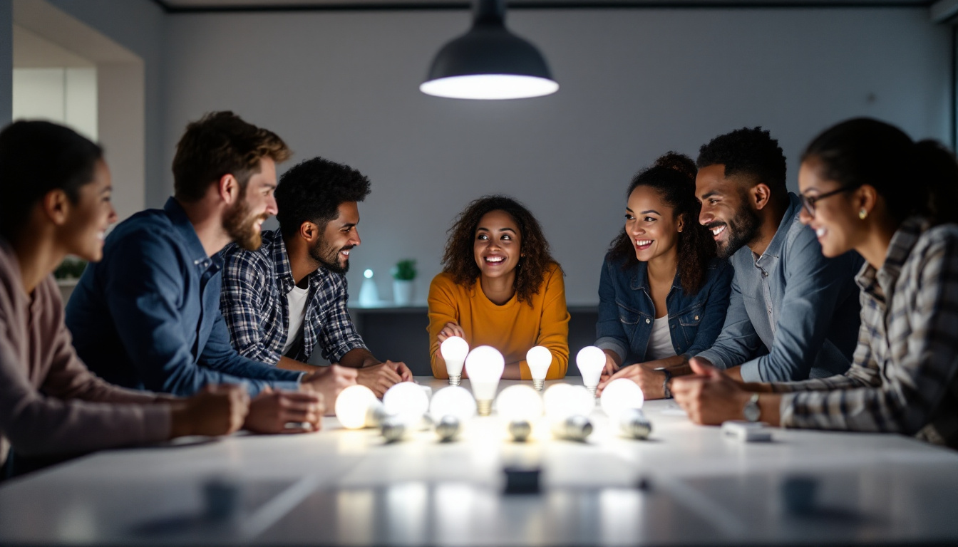 A photograph of a diverse team of professionals engaged in a collaborative training session