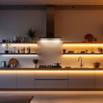 A photograph of a beautifully illuminated space showcasing the versatility of 8ft led dals tape lighting