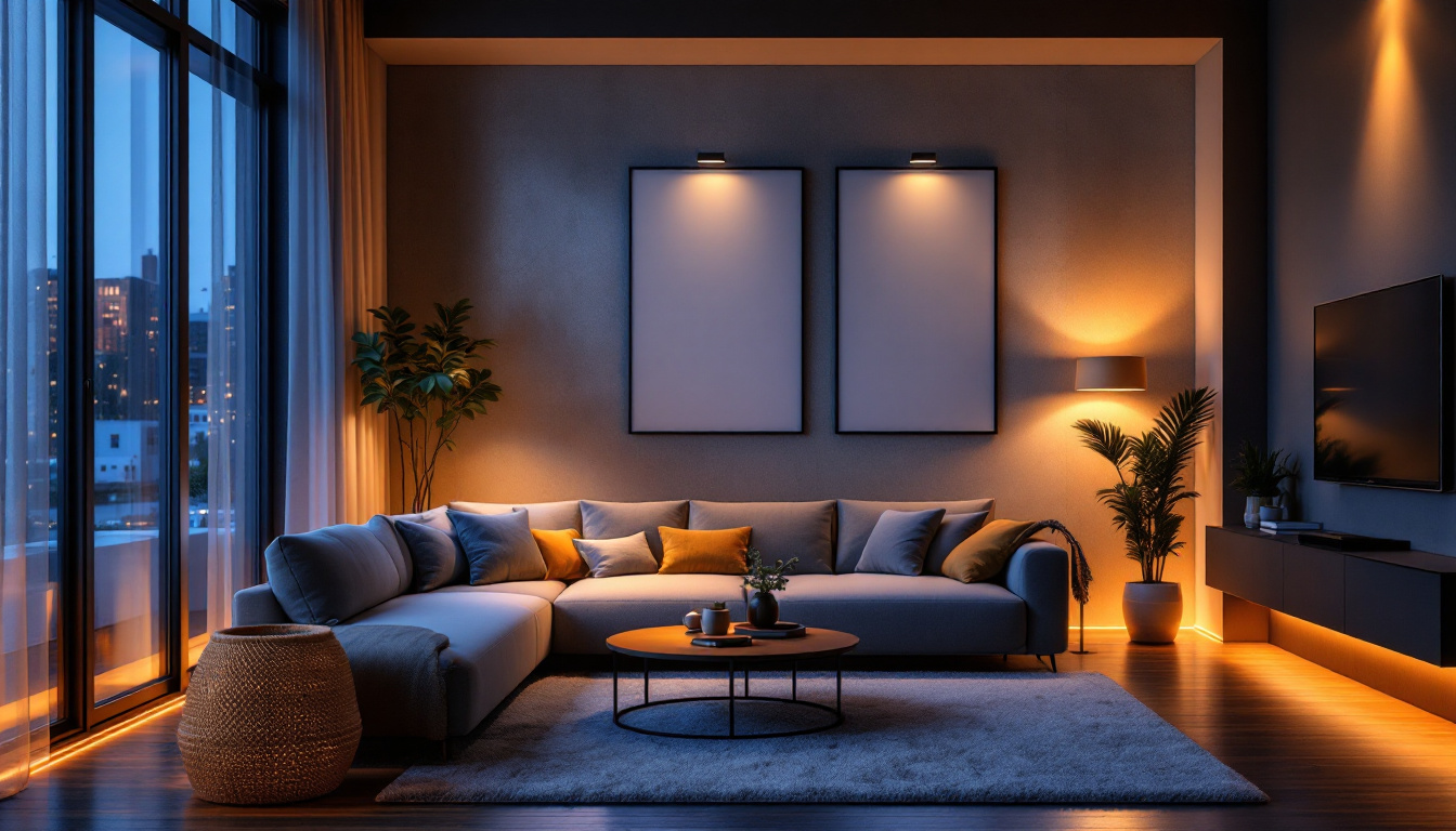 A photograph of a stylish interior space illuminated by 4-inch led lights