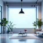 A photograph of a well-lit indoor space showcasing various fixture led lighting installations