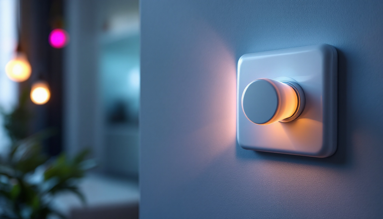 A photograph of a stylish electrical timer switch installed on a wall
