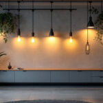 A photograph of a well-designed lighting box installation in a modern setting