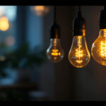 A photograph of a modern can light fixture showcasing a variety of light bulb options