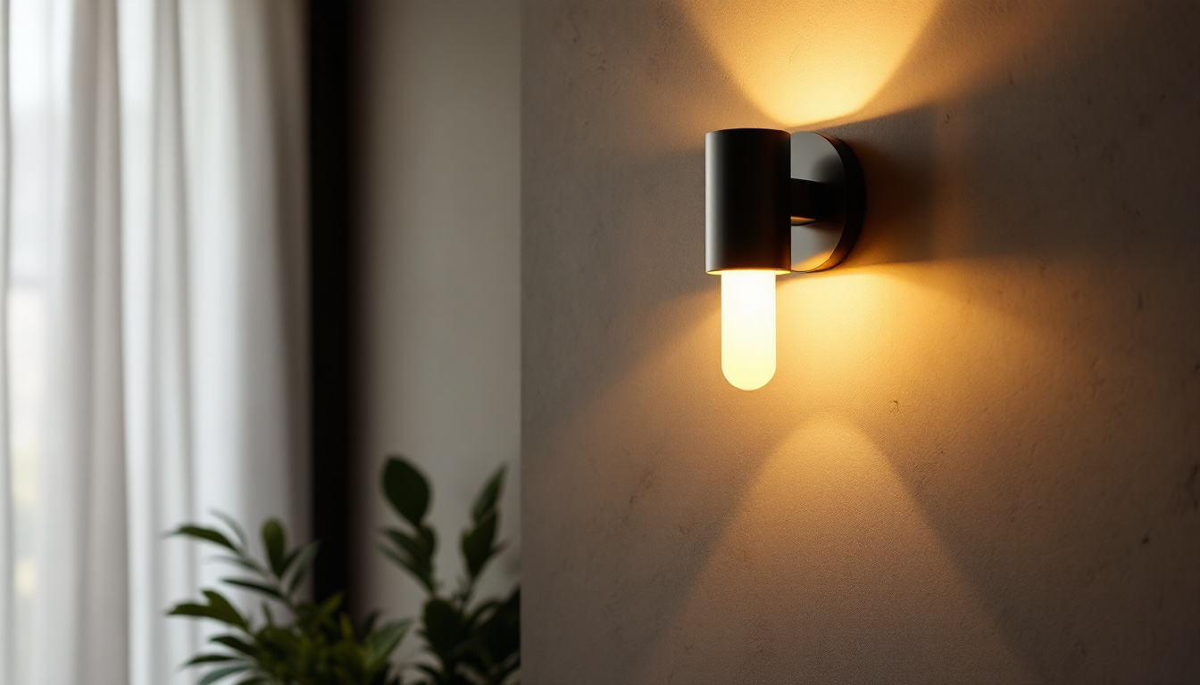 A photograph of a beautifully designed wall sconce in a stylish interior setting