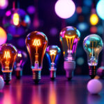A photograph of a variety of specialized light bulbs in a visually appealing display