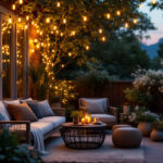 A photograph of a beautifully lit outdoor space showcasing the versatility and ambiance created by led light strands