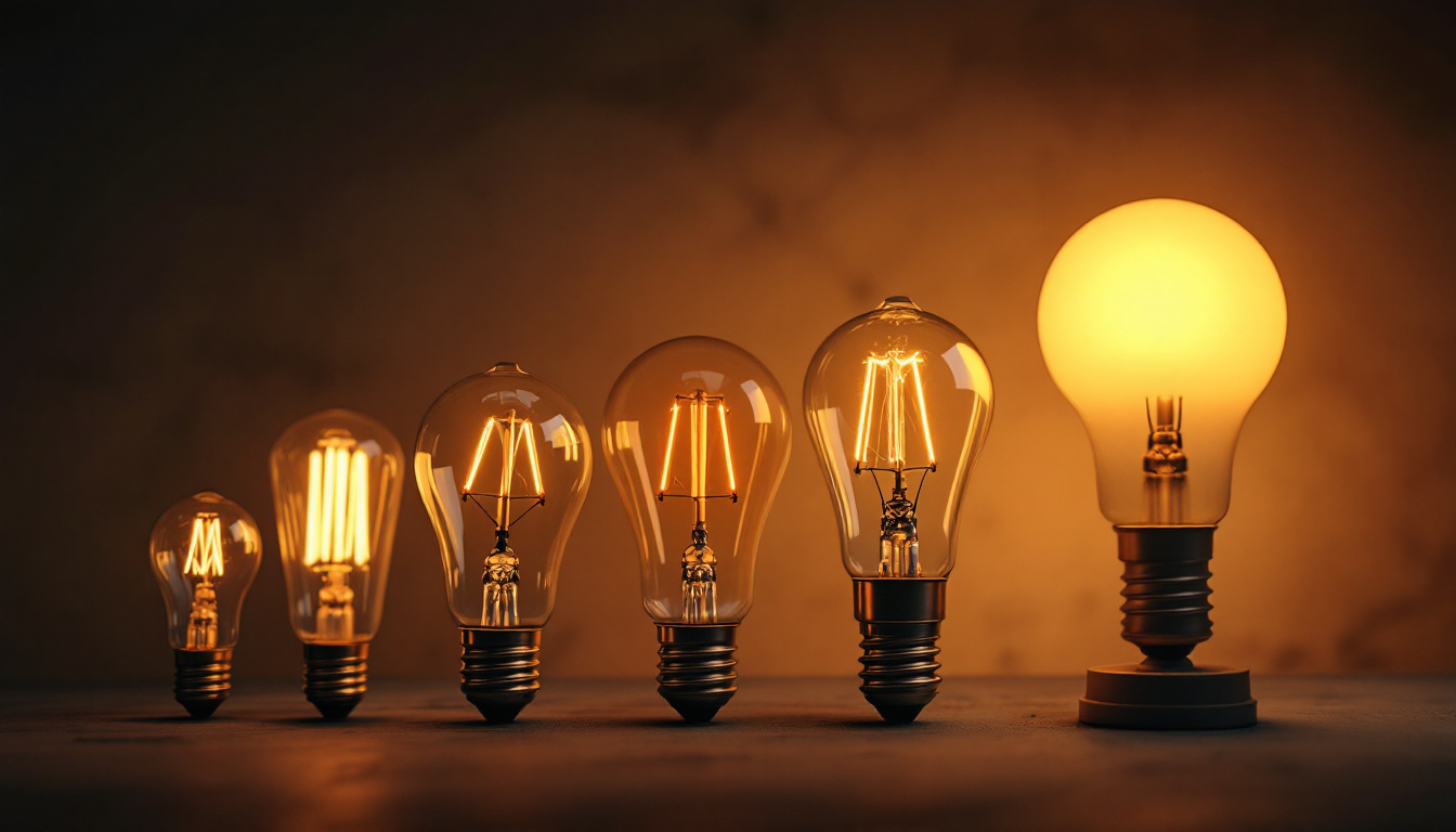 A photograph of a variety of light bulbs