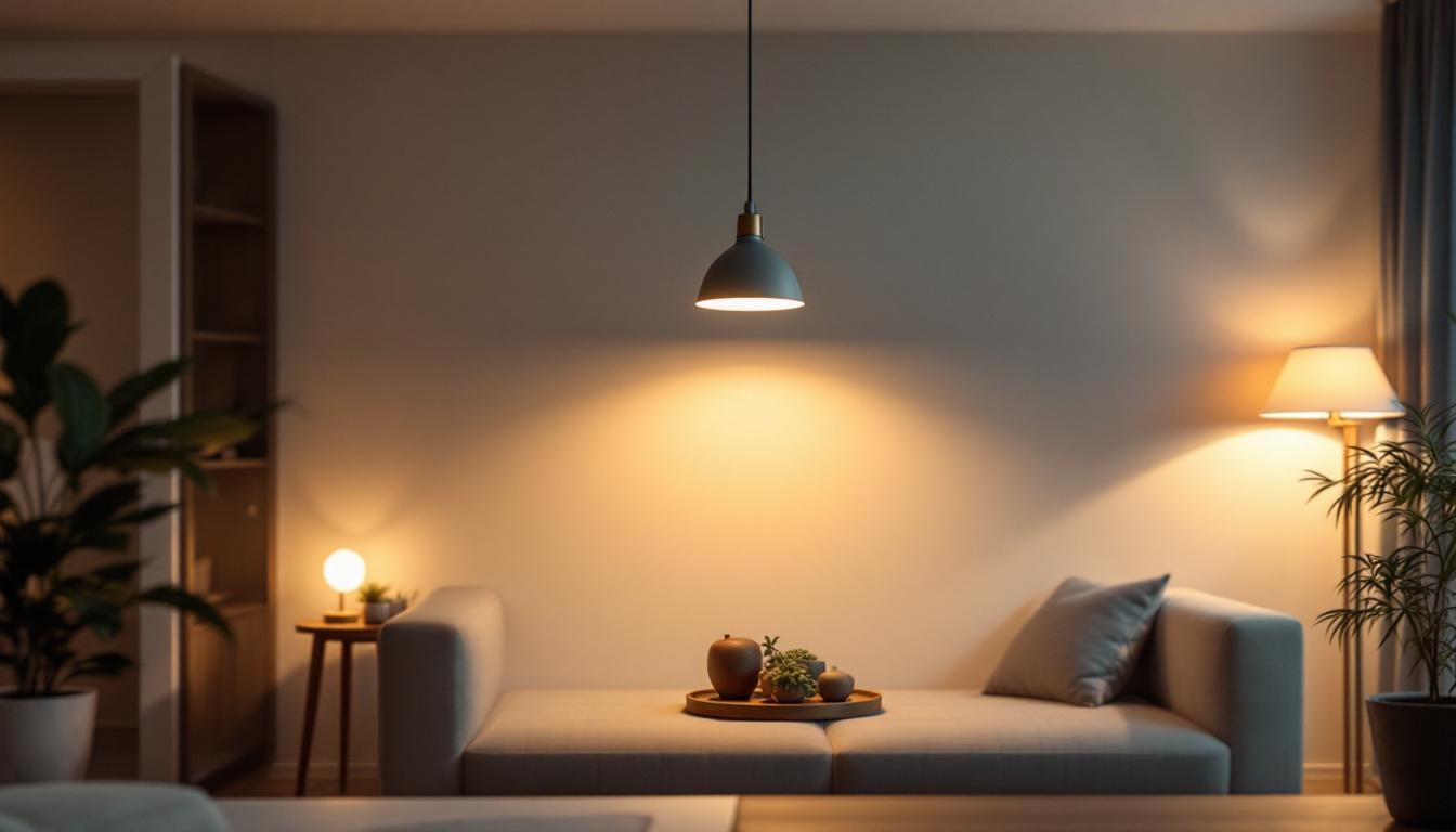 A photograph of a well-lit interior space featuring sylvania led lamps