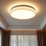 A photograph of a beautifully designed ceiling light fixture installed in a stylish room setting