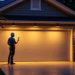A photograph of a well-lit outdoor garage showcasing various styles of led lights in use