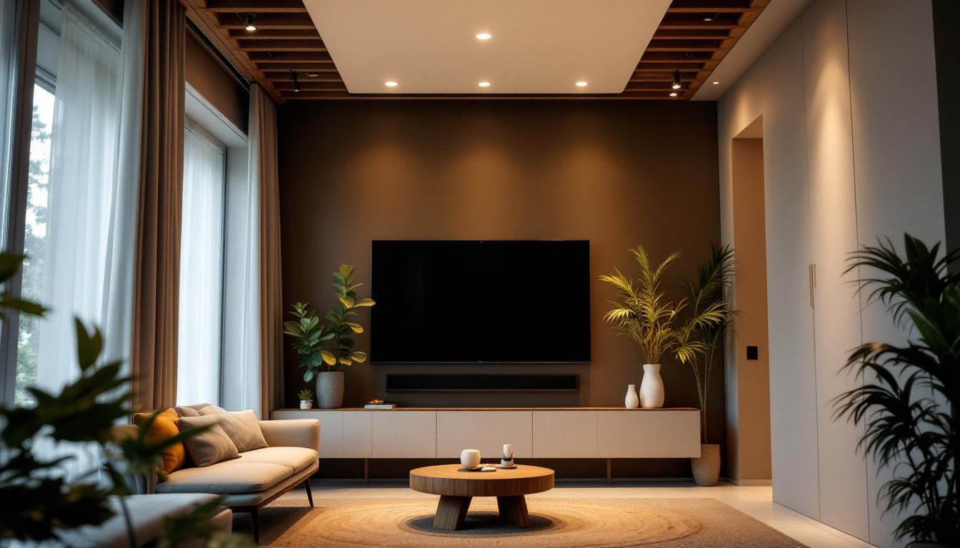 A photograph of a well-designed interior space featuring recessed downlights in action