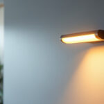 A photograph of a stylish t8 light fixture installed in a modern setting