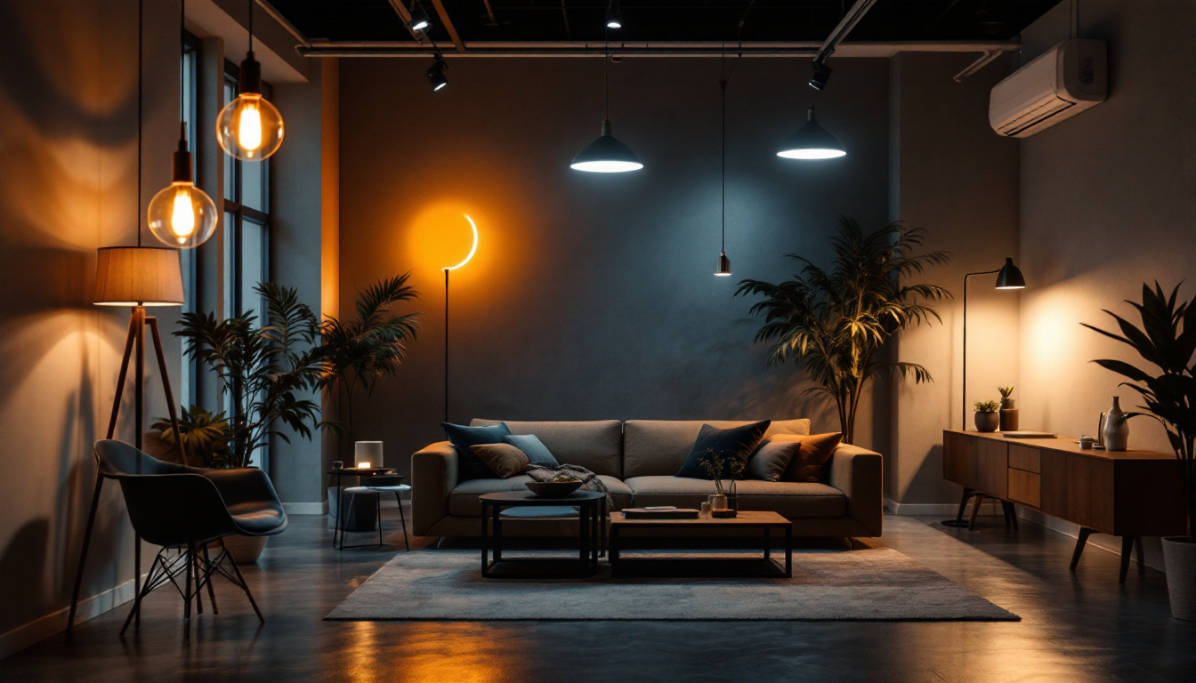 A photograph of a well-designed interior space featuring various styles of canned lighting fixtures in use