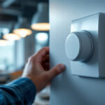 A photograph of a programmable timer switch in action