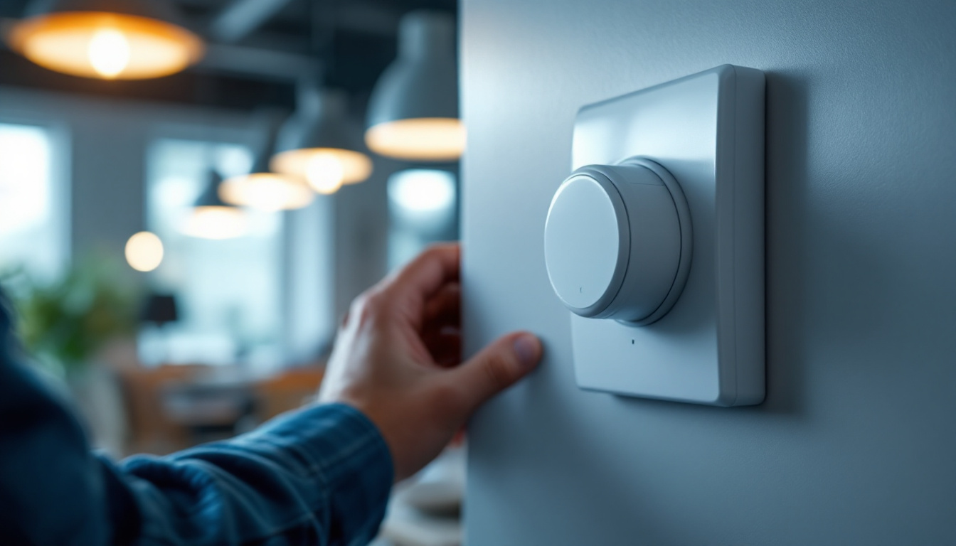 A photograph of a programmable timer switch in action