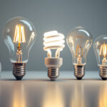 A photograph of a variety of light bulbs