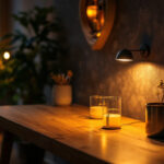 A photograph of a well-lit interior space showcasing small can lights in various settings