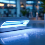A photograph of a sleek