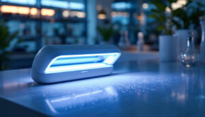 A photograph of a sleek