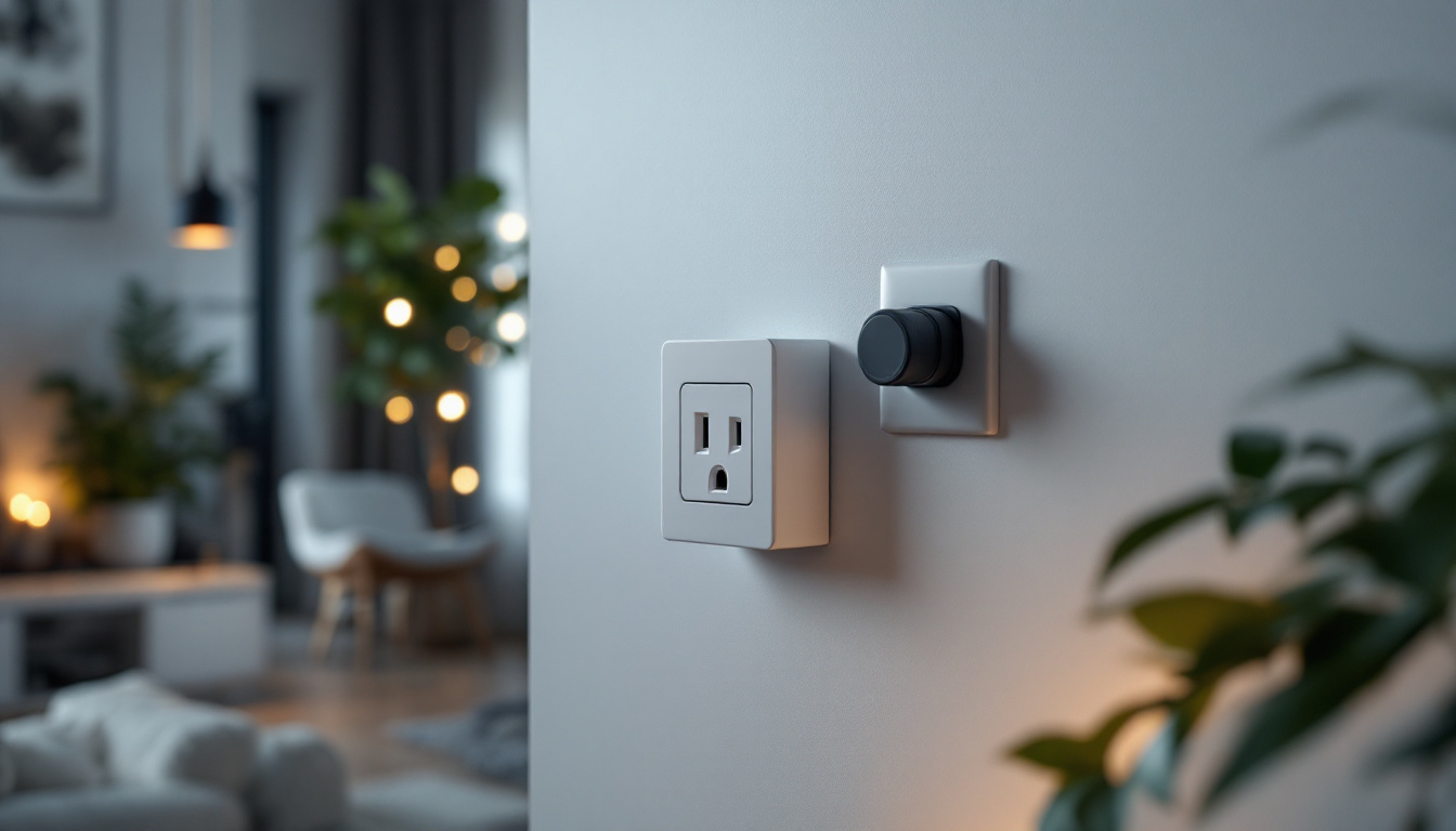 A photograph of a lighting contractor efficiently installing a modern square outlet in a beautifully lit residential space