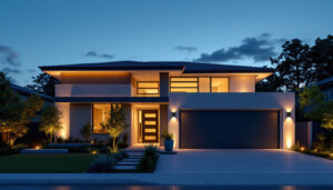 A photograph of a sleek