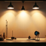 A photograph of a well-lit indoor space showcasing various styles of commercial led lamps in use