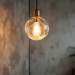 A photograph of a beautifully designed unique pendant light hanging in a stylish interior setting