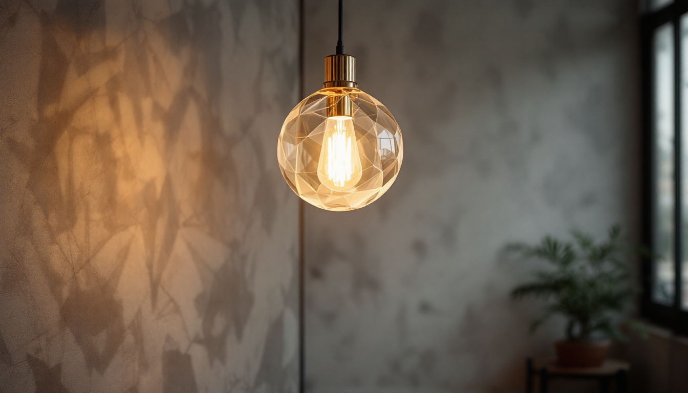 A photograph of a beautifully designed unique pendant light hanging in a stylish interior setting
