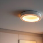 A photograph of a well-designed recessed can light fixture installed in a modern interior space