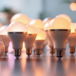 A photograph of a variety of mr16 led globes displayed in an aesthetically pleasing arrangement