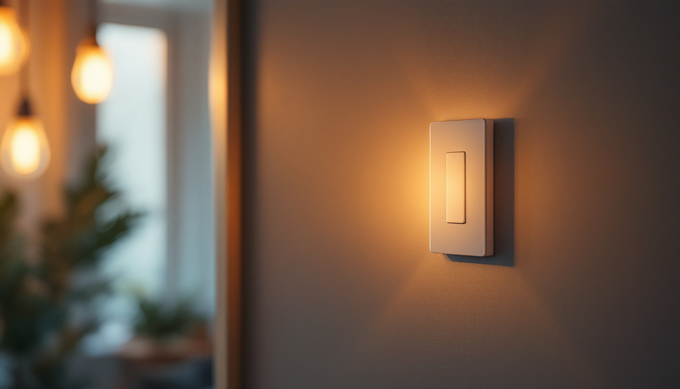 A photograph of a lighting contractor installing a sleek