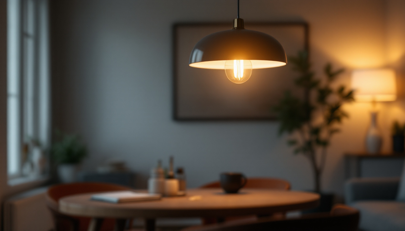 A photograph of a beautifully designed pendant lighting fixture in a stylish interior setting