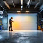 A photograph of a well-lit garage showcasing various led lighting options