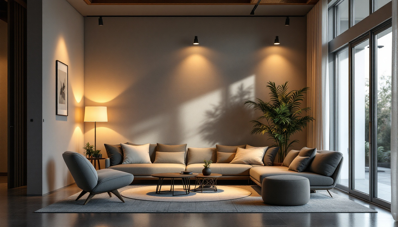 A photograph of a well-lit interior space showcasing surface mount can lights installed in various settings