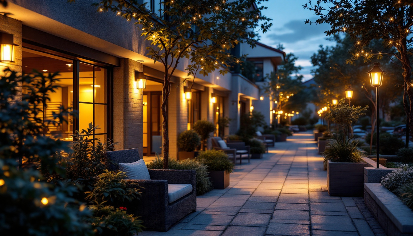 A photograph of a well-lit outdoor space showcasing the effectiveness of exterior led flood lights
