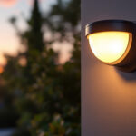 A photograph of a beautifully illuminated outdoor space at dusk