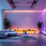 A photograph of a modern interior space illuminated by sleek led t4 lights