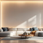 A photograph of a beautifully designed interior space showcasing inset lighting