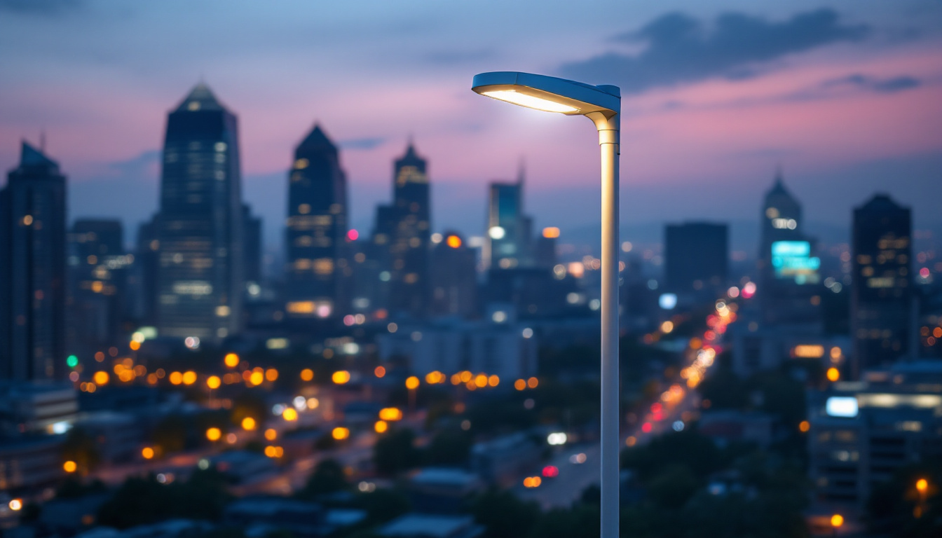 A photograph of a lighting contractor installing a sleek