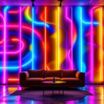 A photograph of a stunning wall of led lights in a modern setting