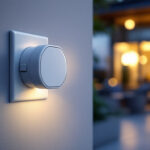A photograph of a weather-resistant outside plug cover installed on a wall