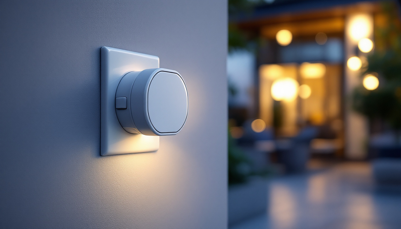A photograph of a weather-resistant outside plug cover installed on a wall