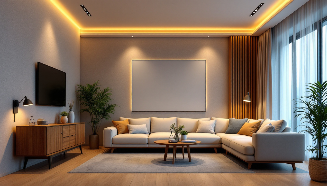 A photograph of a well-designed room featuring modern recessed lighting installations