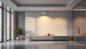A photograph of a sleek
